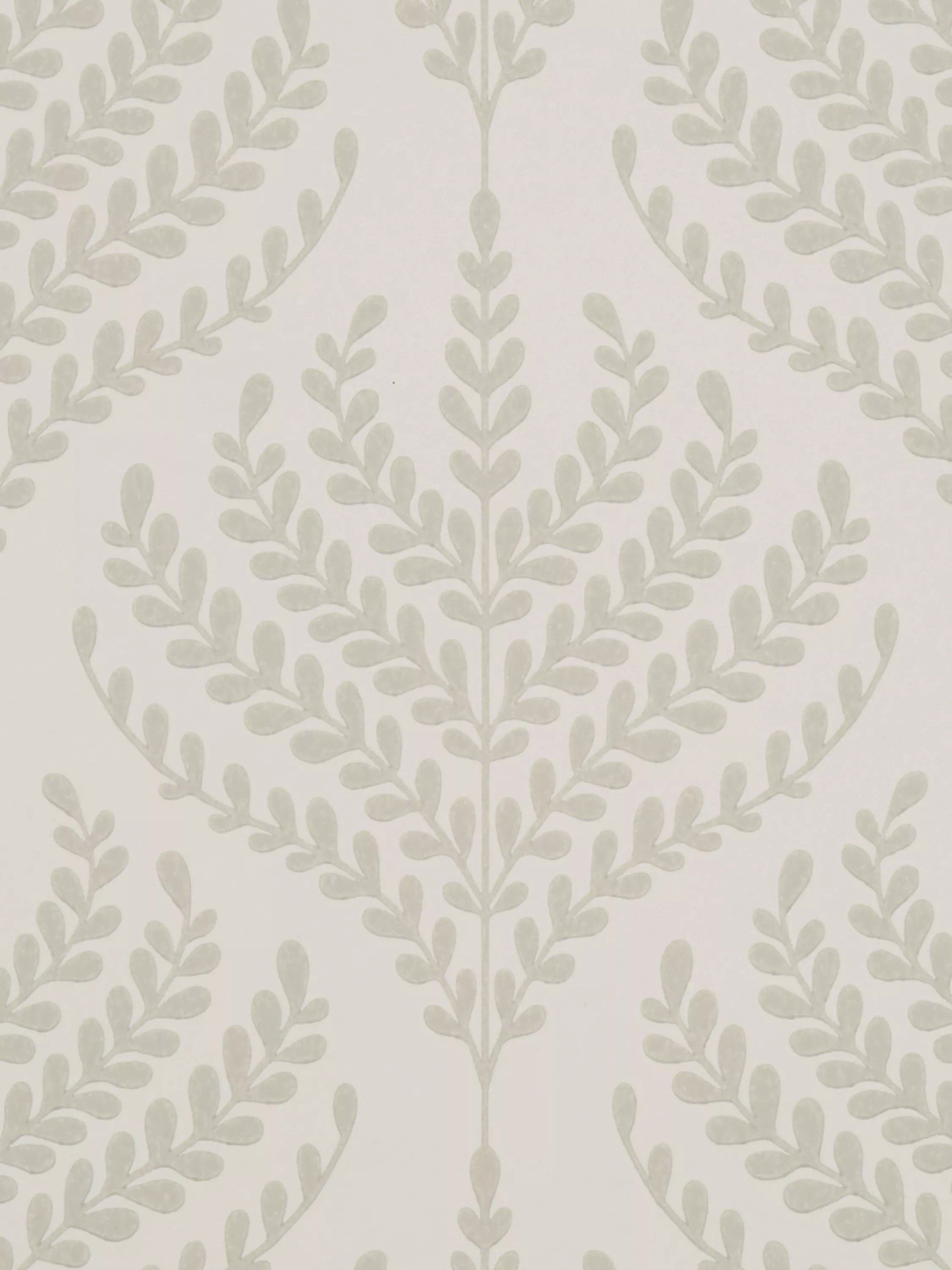 Liberty London Paisley Fern Wallpaper, Pewter White