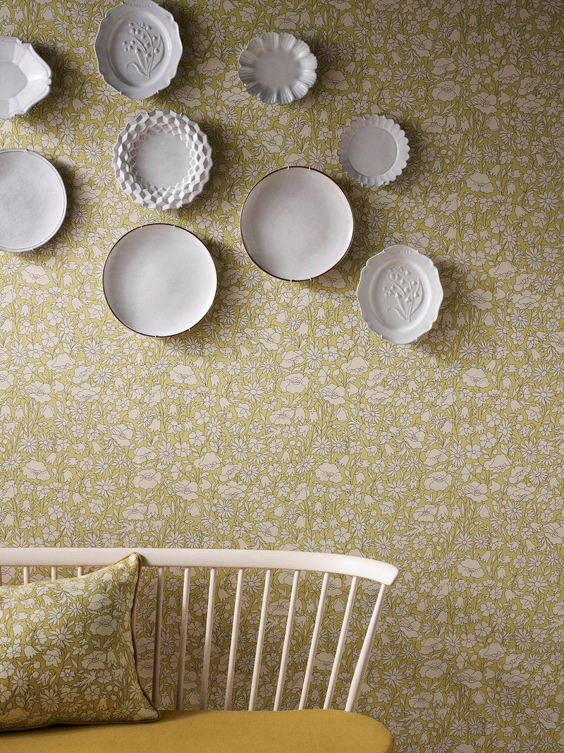 Liberty London Poppy Meadow wallpaper 68.5cm by 10.05m (British brand)