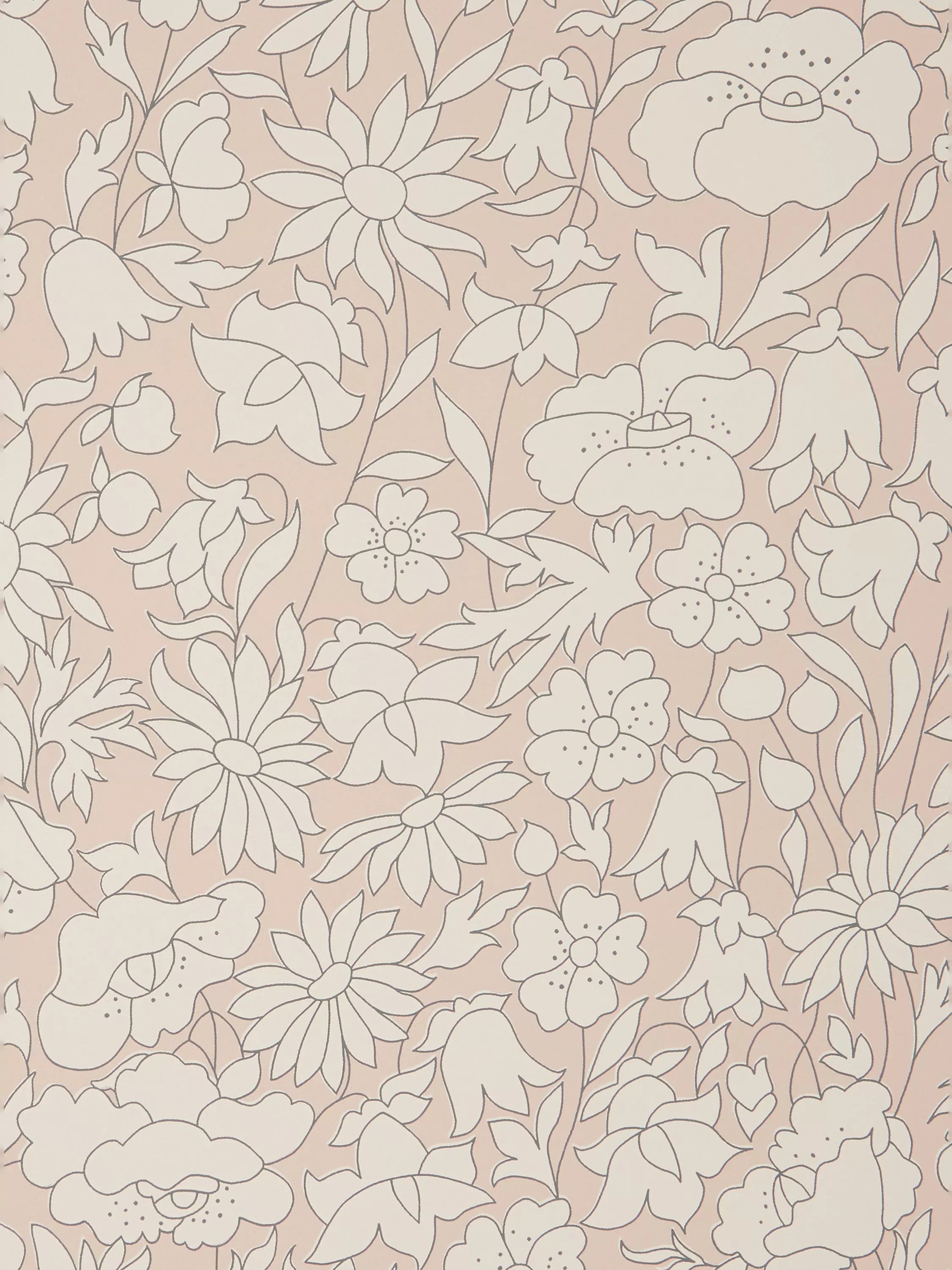 Liberty London Poppy Meadow Floral Wallpaper - 68.5 cm x 10.05 m