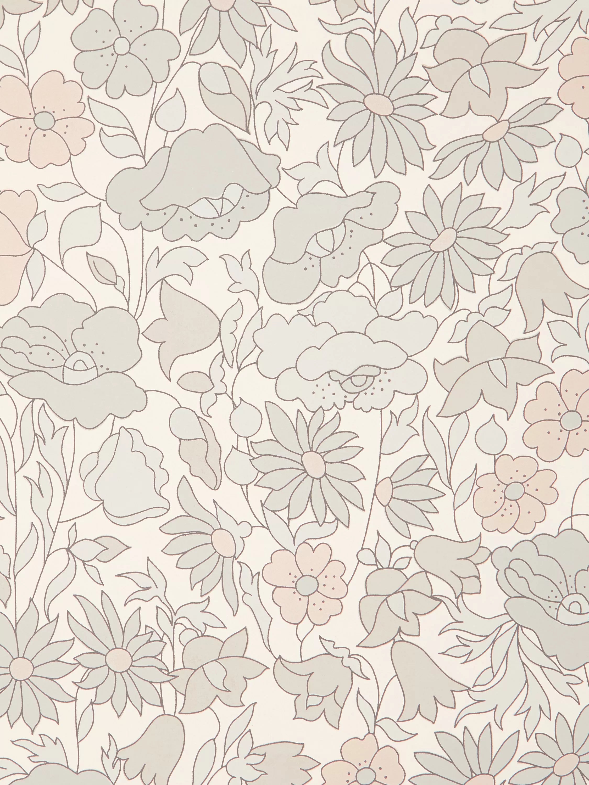 Liberty London Poppy Meadow Floral Wallpaper - 68.5 cm x 10.05 m