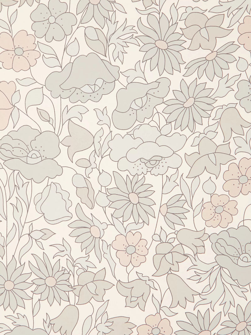 Liberty London Poppy Meadow Floral Wallpaper - 68.5 cm x 10.05 m