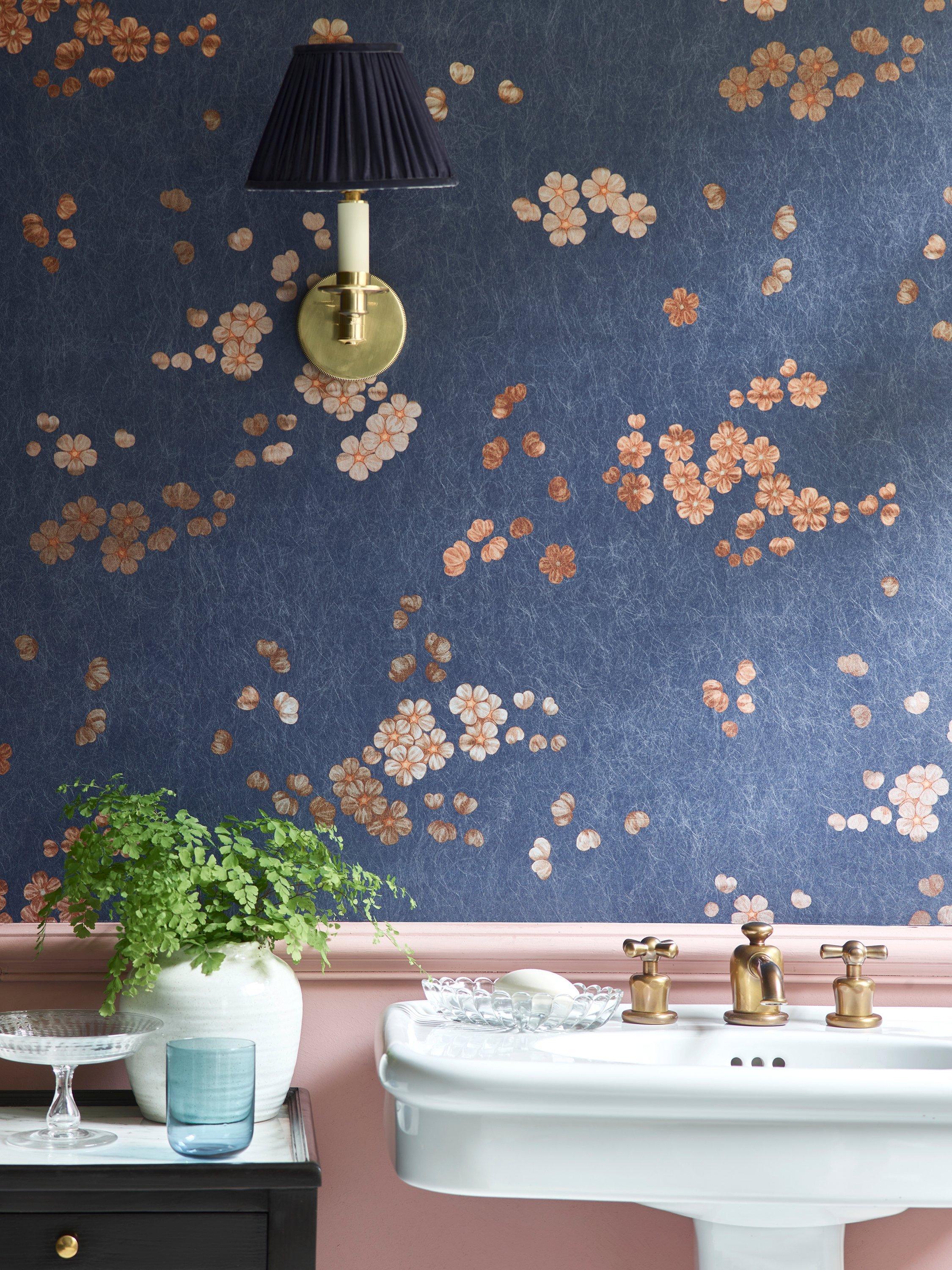 Liberty London Sakura wallpaper, imported from the UK
