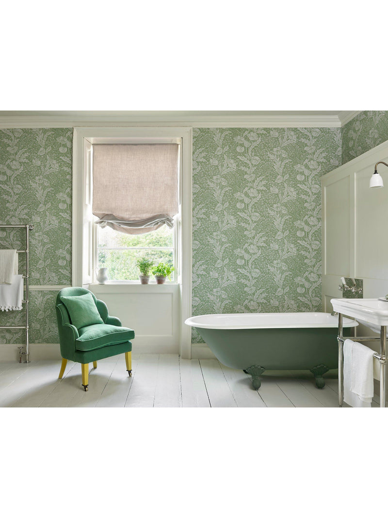 Liberty London Tudor Poppy wallpaper 68.5cm x 10.05m, imported from the UK