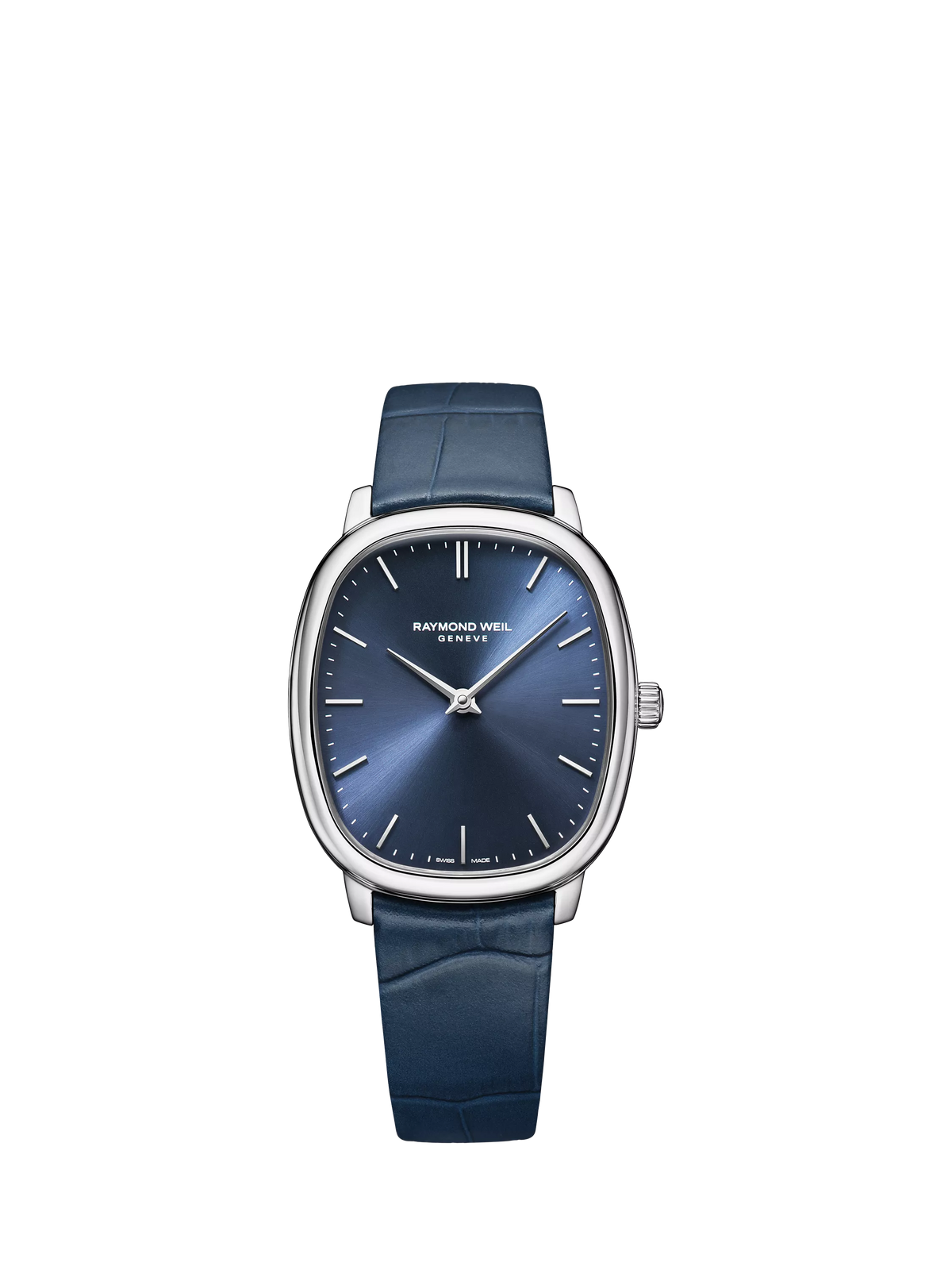 Raymond Weil Toccata Heritage mechanical watch blue dial leather strap, imported from the UK