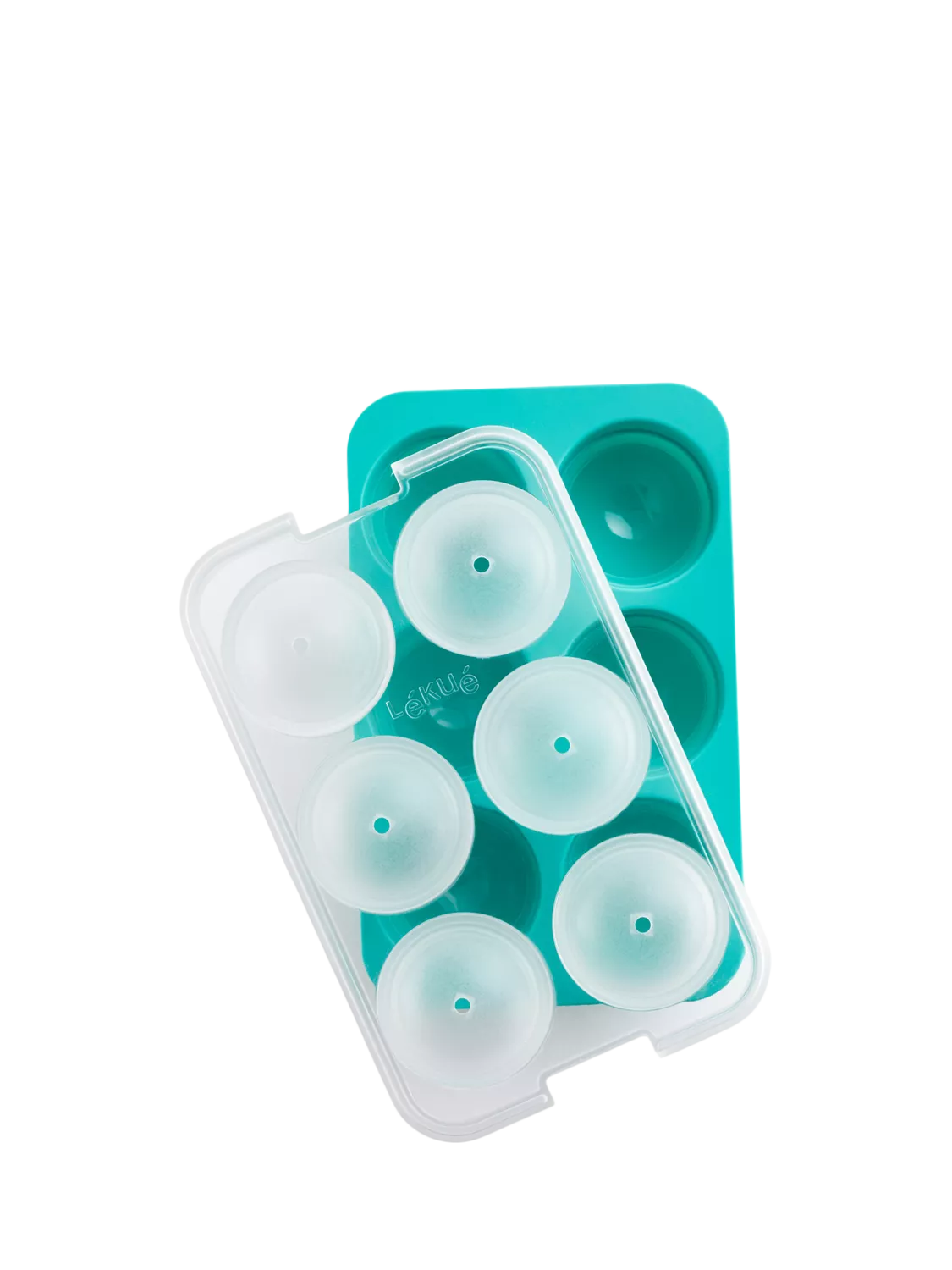 Lékué silicone XL sphere ice cube tray with lid, imported from the UK