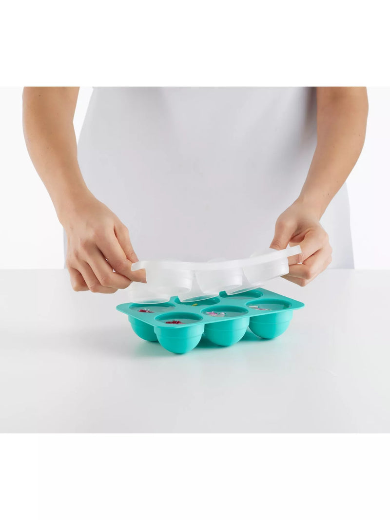 Lékué silicone XL sphere ice cube tray with lid, imported from the UK