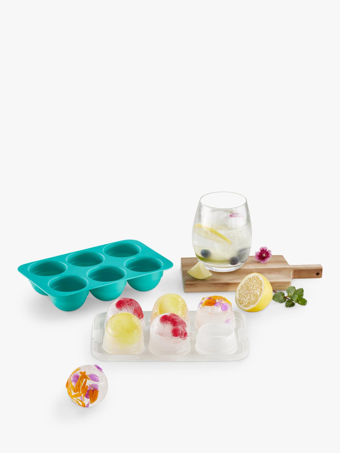 Lékué silicone XL sphere ice cube tray with lid, imported from the UK