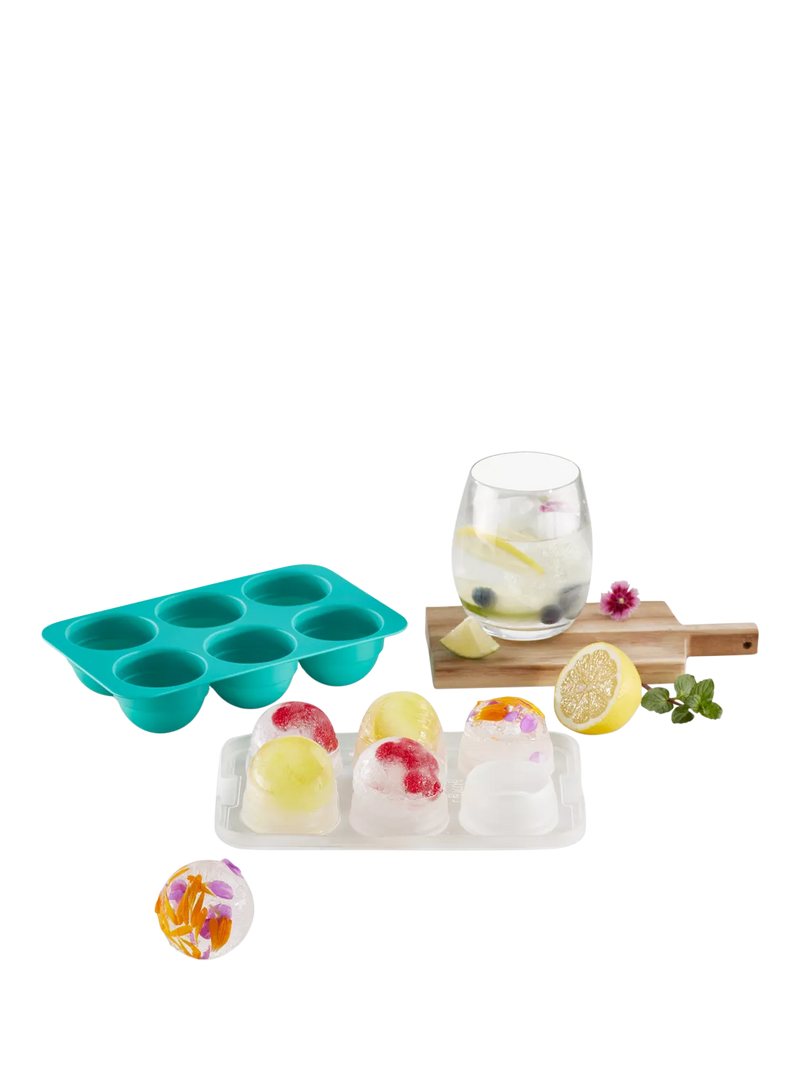 Lékué silicone XL sphere ice cube tray with lid, imported from the UK