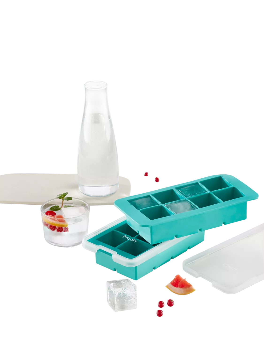 Lékué silicone ice cube tray 8 cube XL, UK version