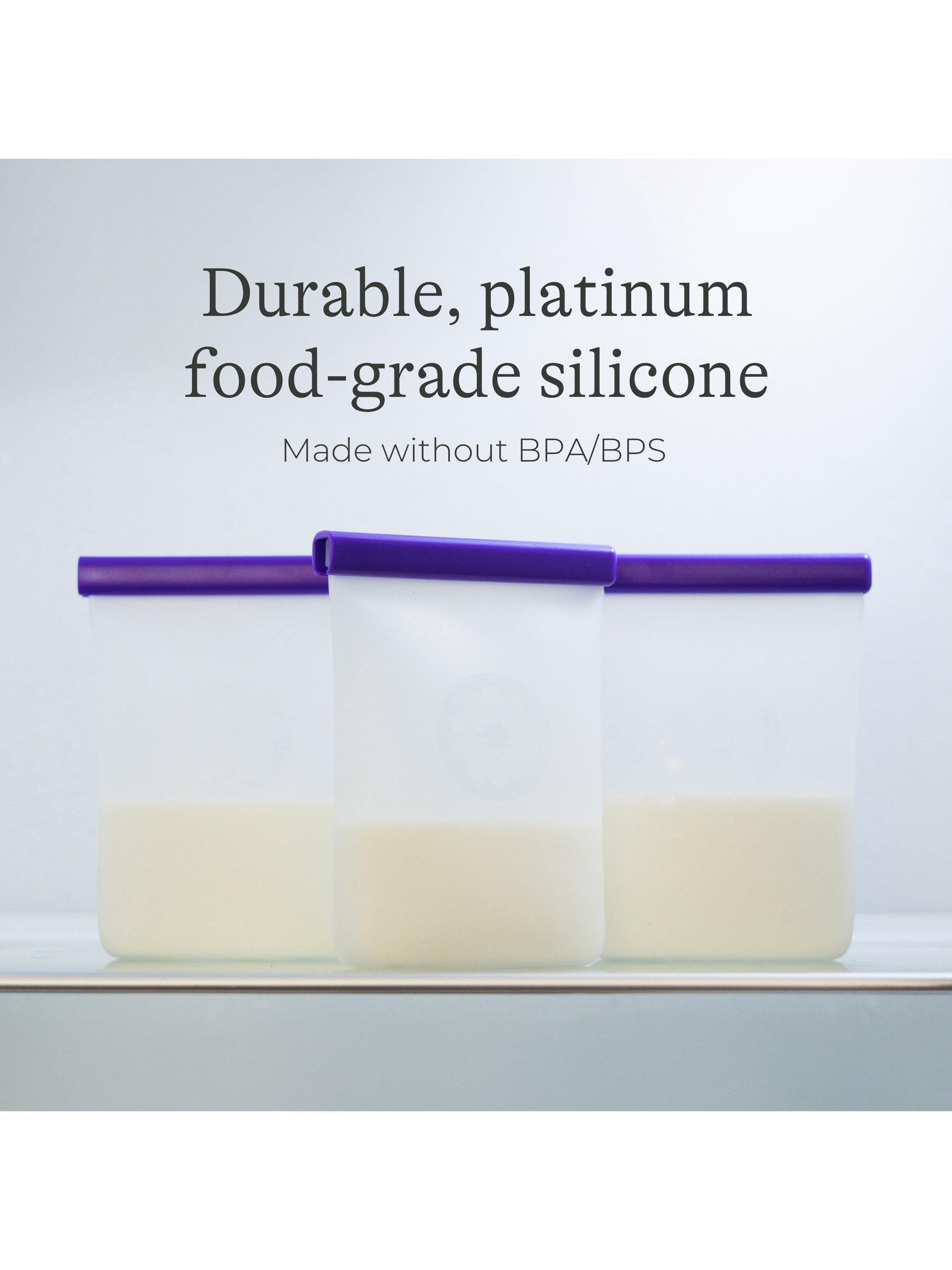 Lansinoh reusable silicone breastmilk bags 240ml pack of 5 (British brand)