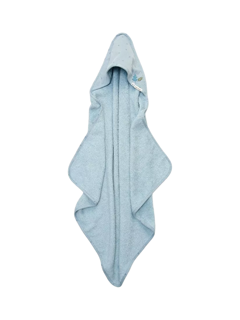 Little Dutch blue hooded towel 75x75cm, imported from the UK