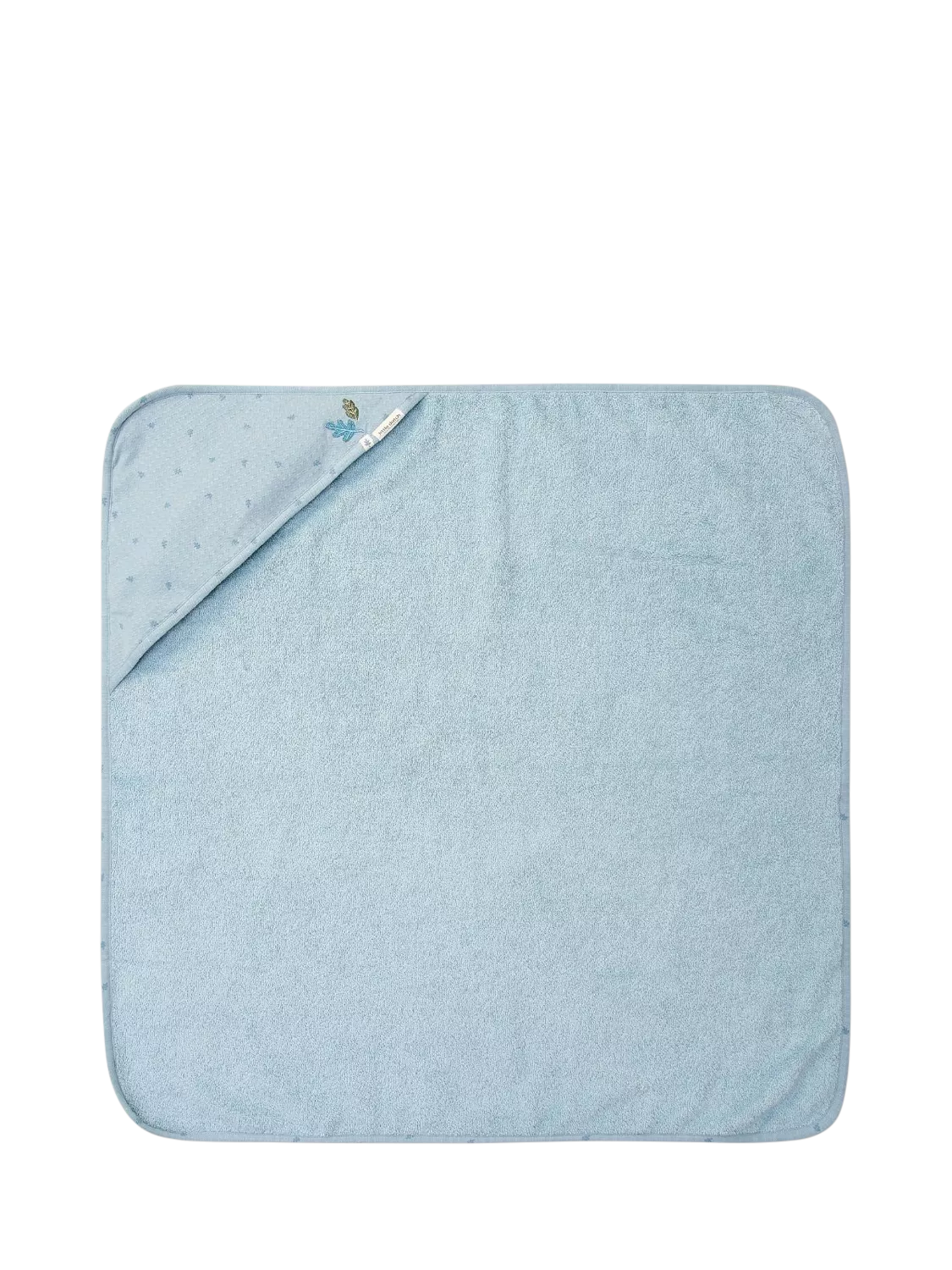 Little Dutch blue hooded towel 75x75cm, imported from the UK