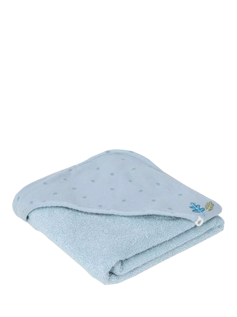 Little Dutch blue hooded towel 75x75cm, imported from the UK