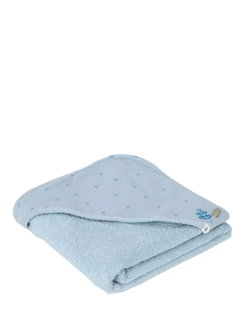 Little Dutch blue hooded towel 75x75cm, imported from the UK