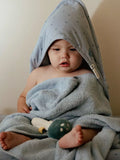 Little Dutch blue hooded towel 75x75cm, imported from the UK