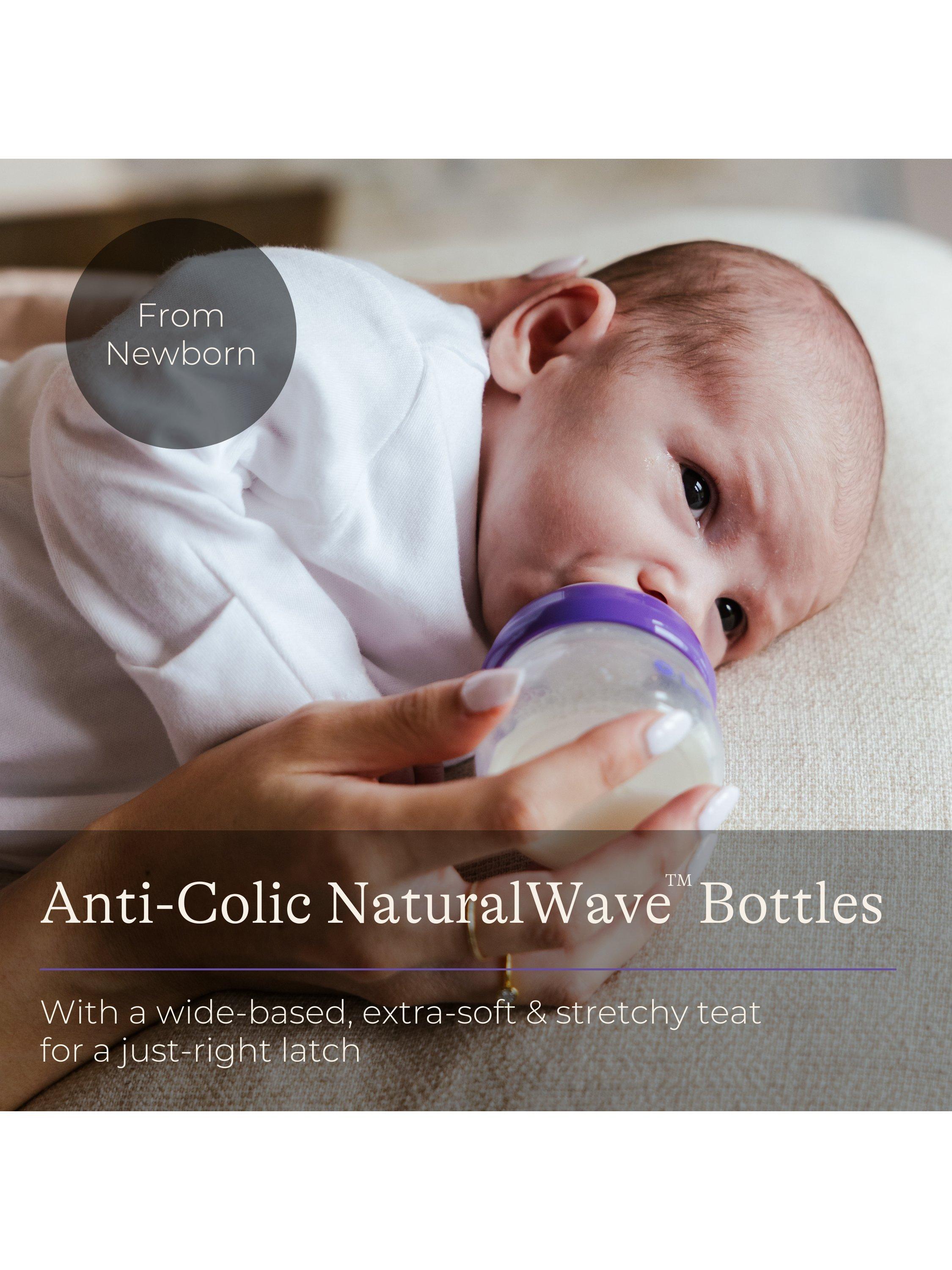 Lansinoh NaturalWave feeding bottle starter set, imported from the UK