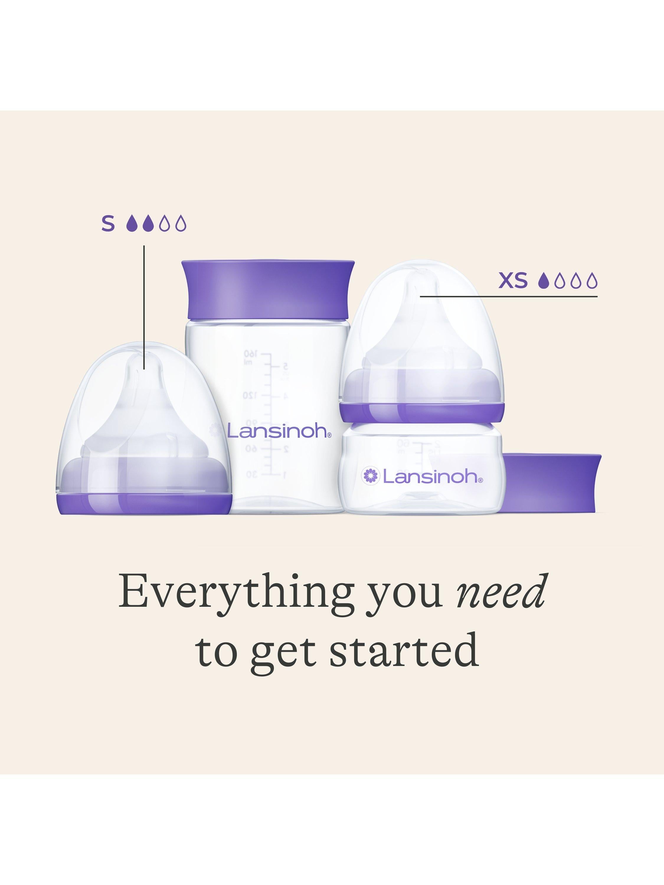 Lansinoh NaturalWave feeding bottle starter set, imported from the UK