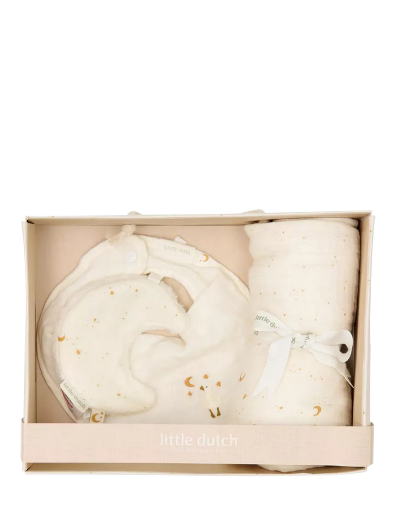 Little Dutch bib set Moonstar 3-piece organic cotton, imported from the UK