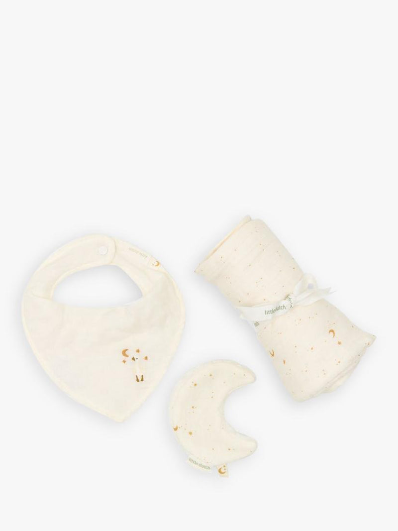 Little Dutch bib set Moonstar 3-piece organic cotton, imported from the UK