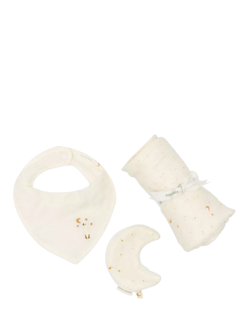 Little Dutch bib set Moonstar 3-piece organic cotton, imported from the UK