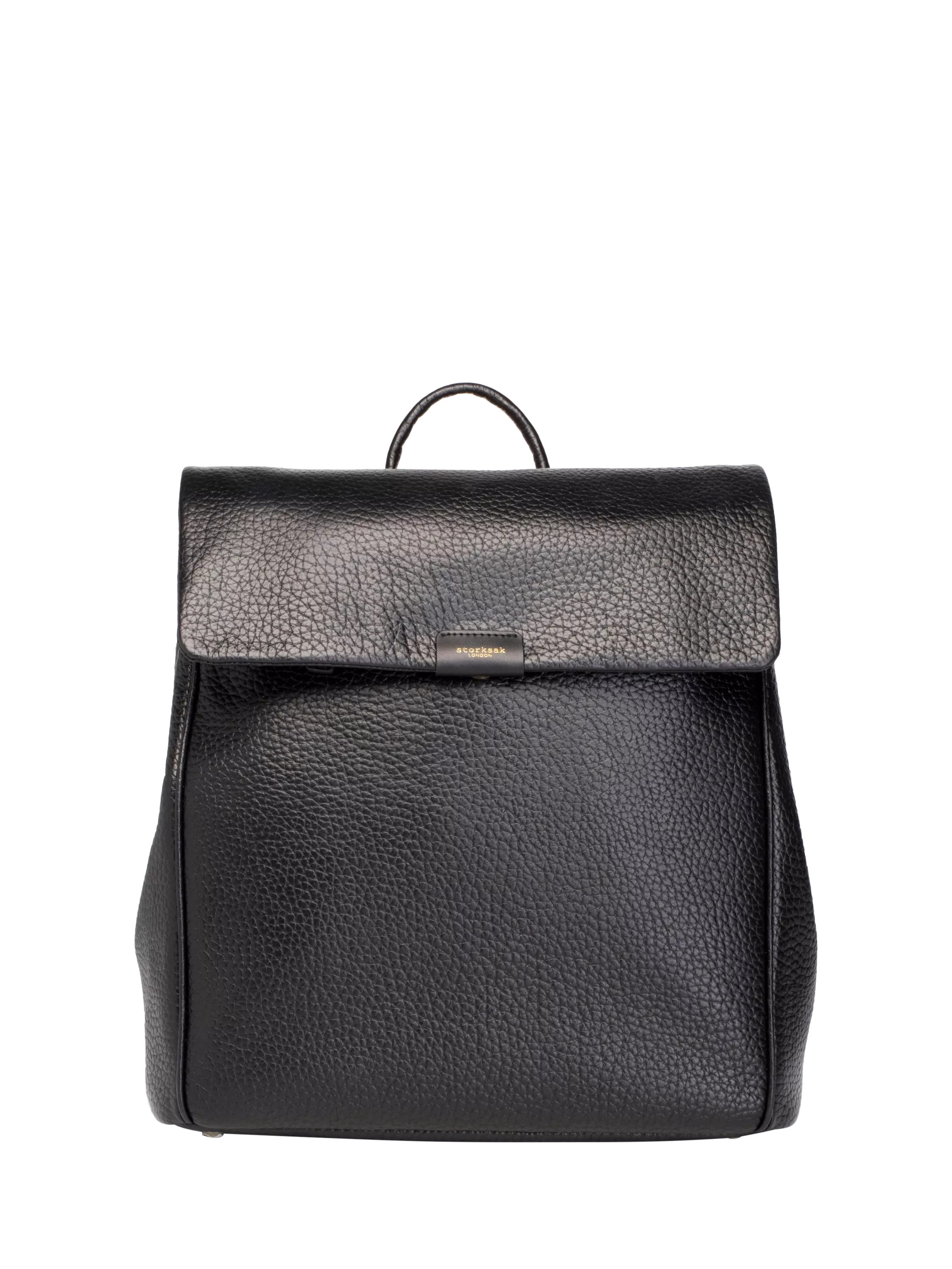 Storksak St James leather changing bag black, imported from the UK