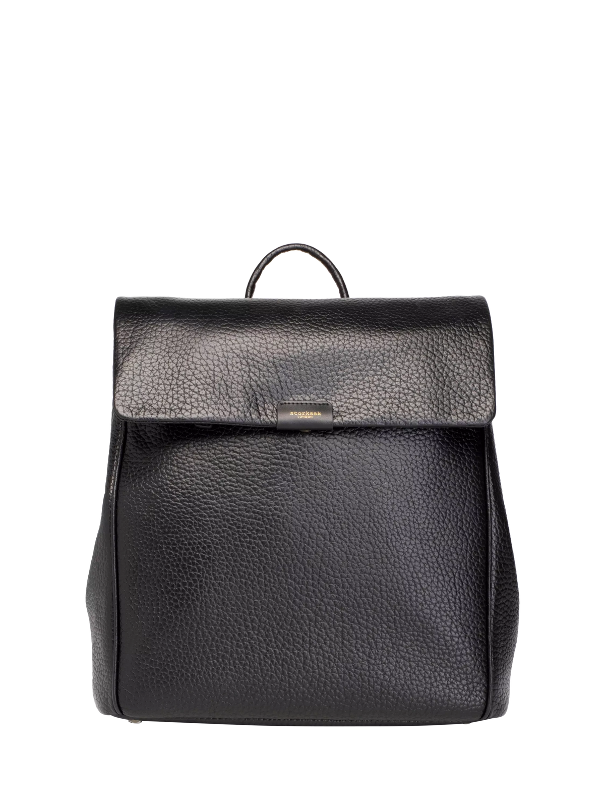 Storksak St James leather changing bag black, imported from the UK
