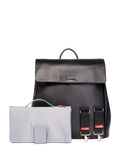 Storksak St James leather changing bag black, imported from the UK