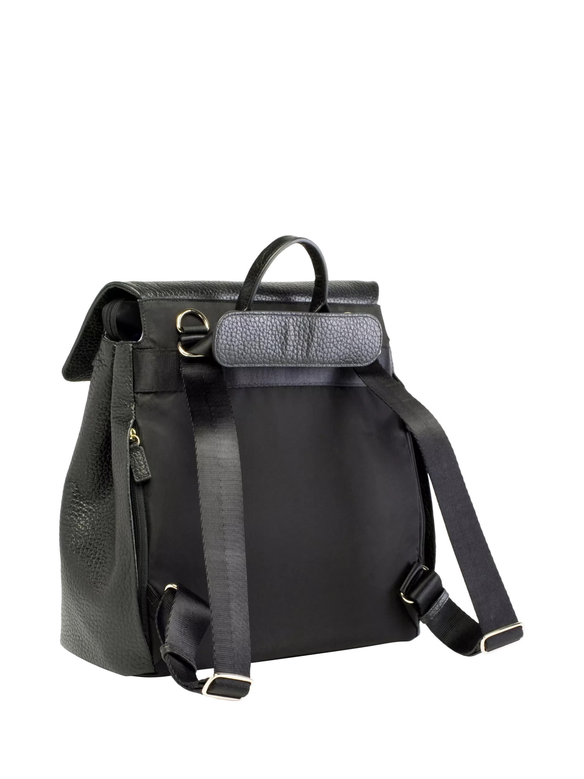Storksak St James leather changing bag black, imported from the UK