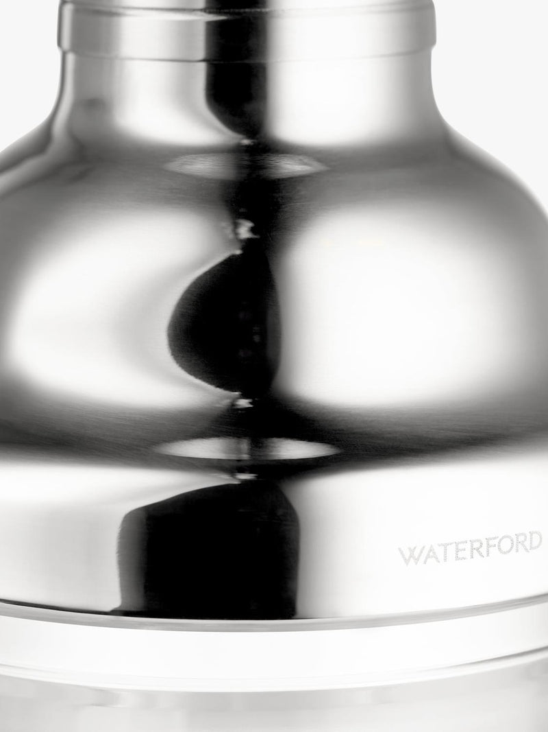 Waterford Lismore crystal cocktail shaker and martini glass set, imported from the UK