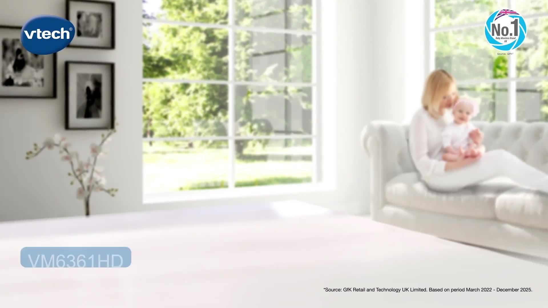 VTech VM6361HD 720p video baby monitor 5.5 inch, UK version