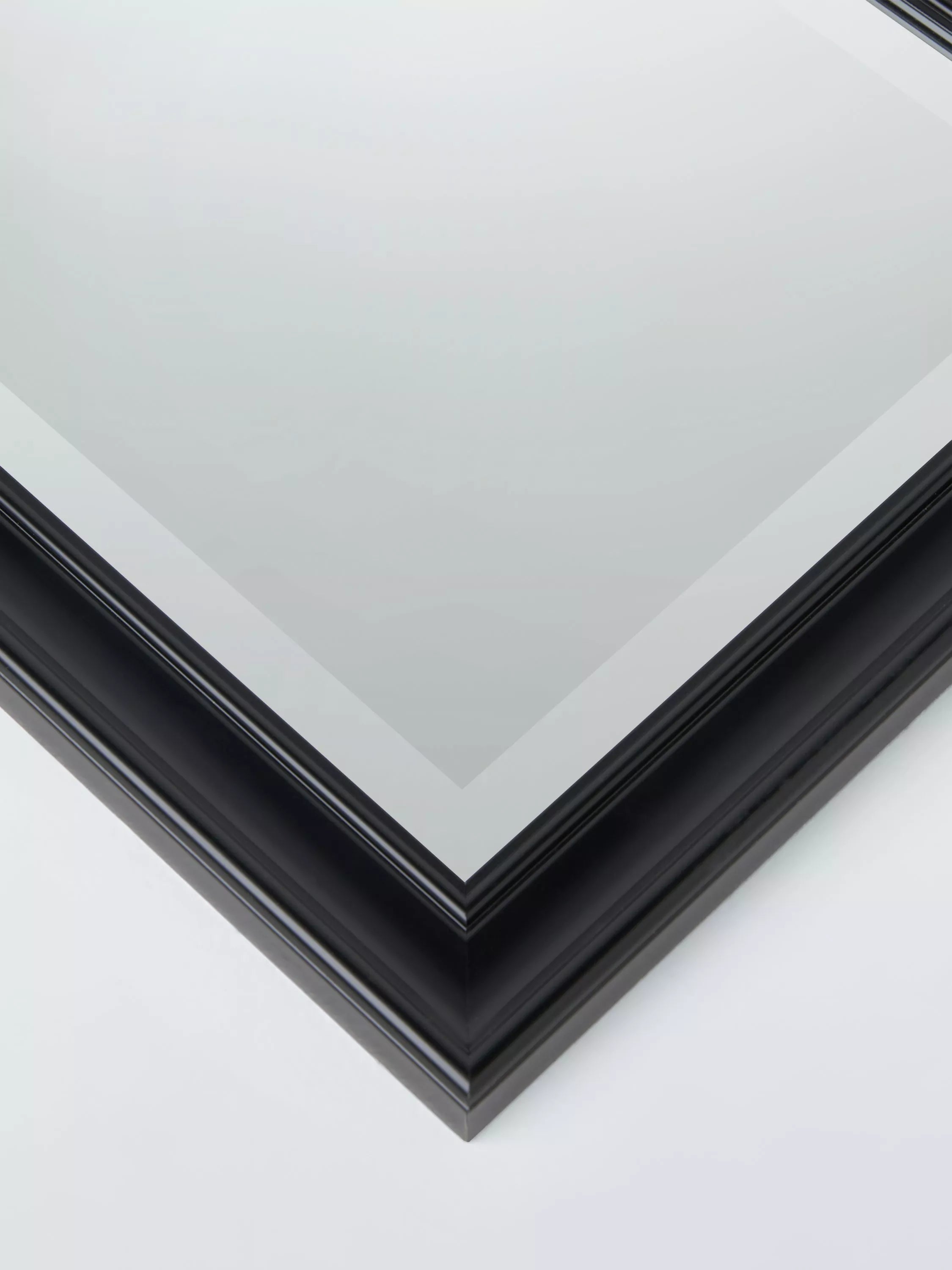 John Lewis black rectangular wall mirror 117x27cm (British brand)