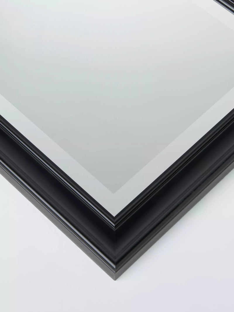 John Lewis black rectangular wall mirror 117x27cm (British brand)