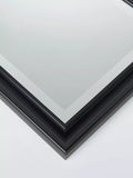 John Lewis black rectangular wall mirror 117x27cm (British brand)