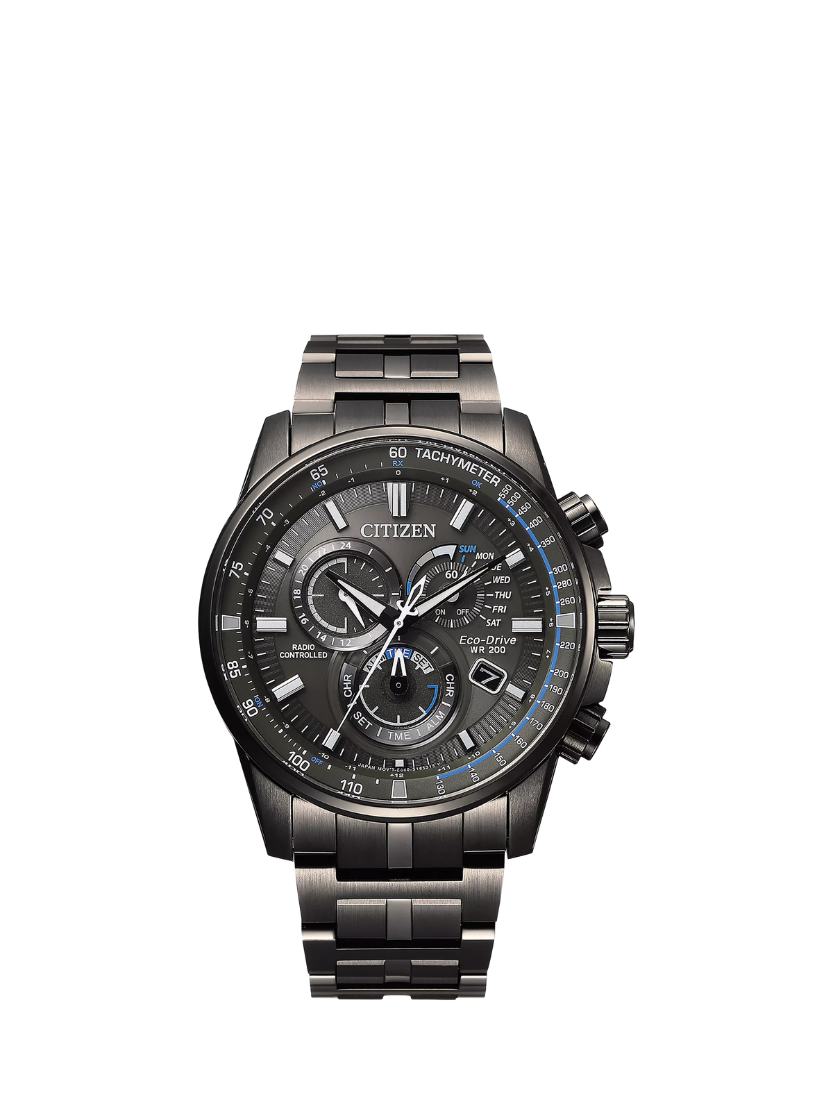 Citizen Chrono A.T men's watch black ion plated - British product