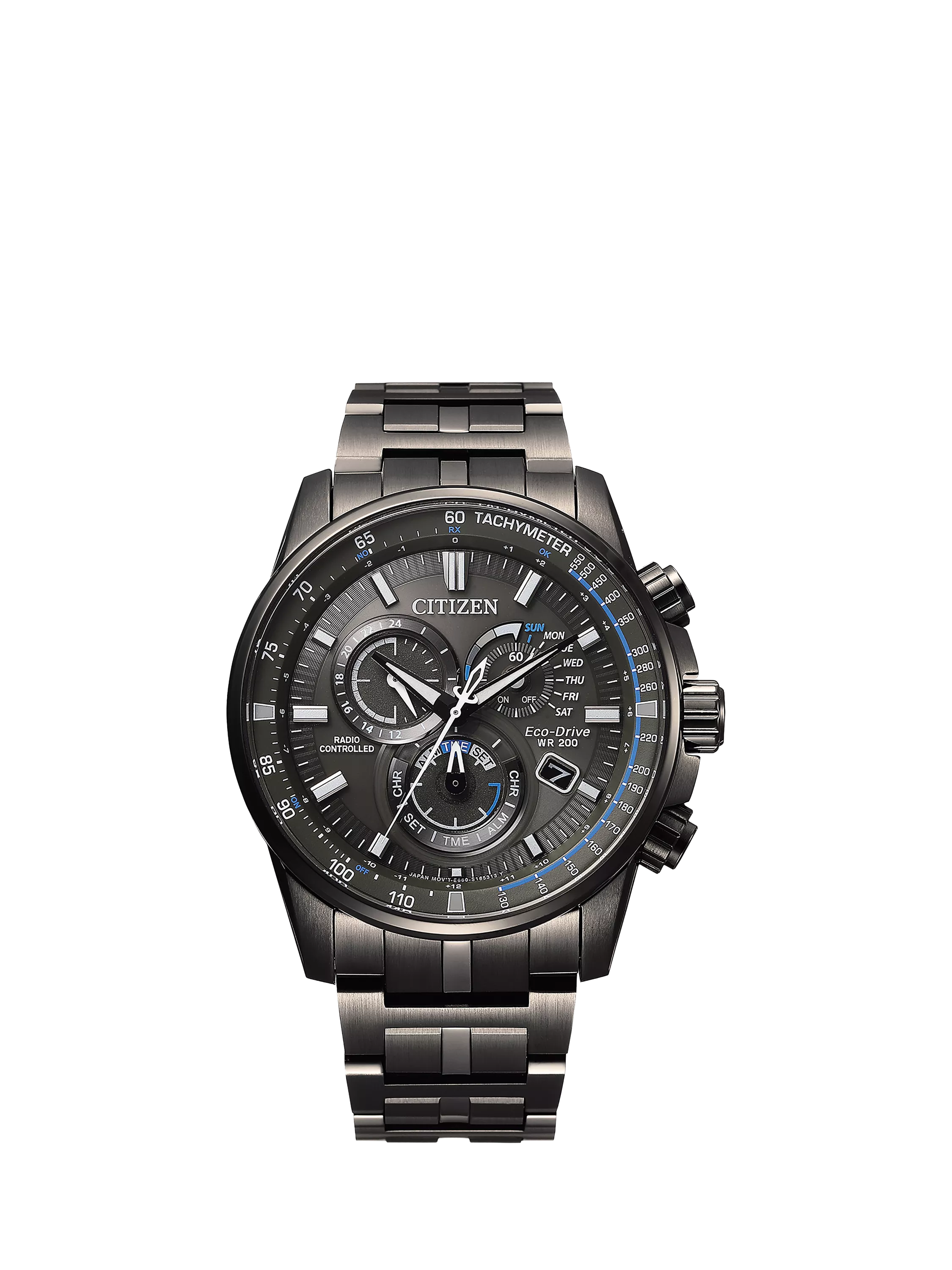 Citizen Chrono A.T men's watch black ion plated - British product
