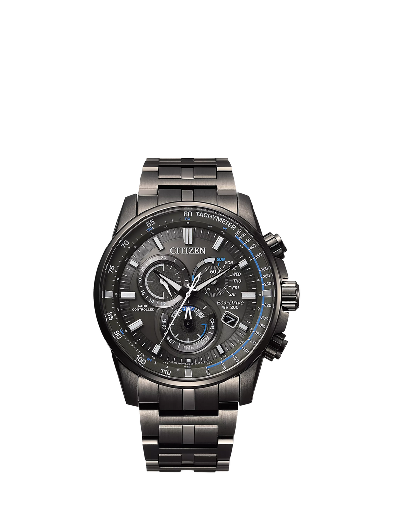Citizen Chrono A.T men's watch black ion plated - British product