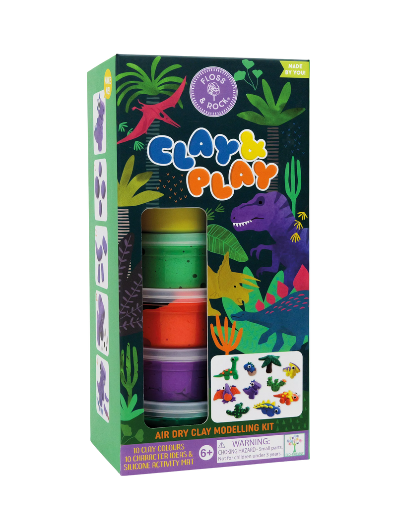 Floss & Rock dinosaur clay modelling kit (British brand)