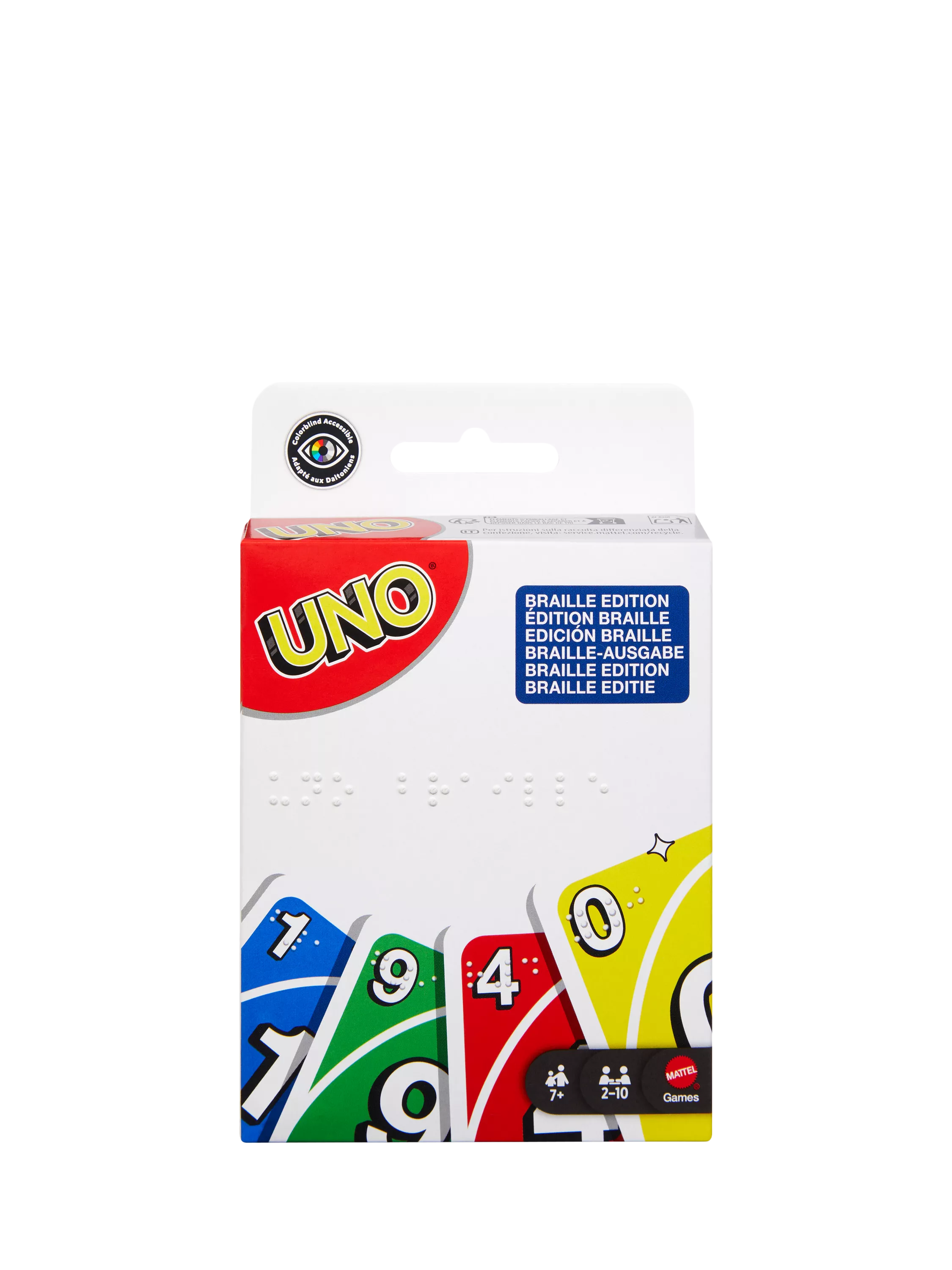 Mattel UNO Braille card game - British product