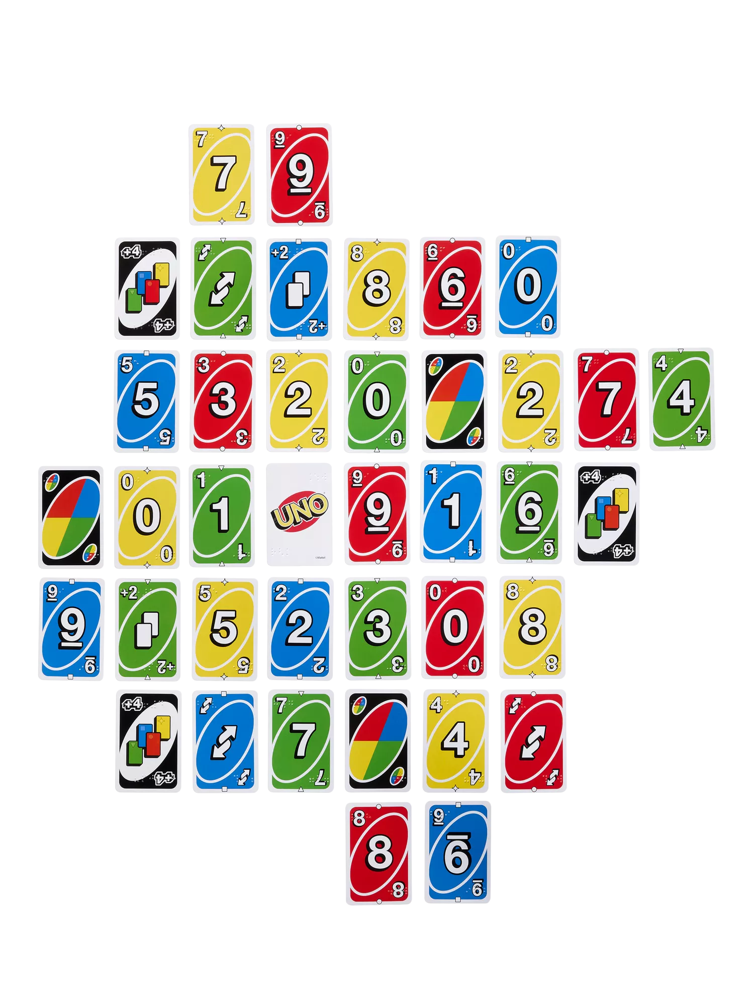 Mattel UNO Braille card game - British product