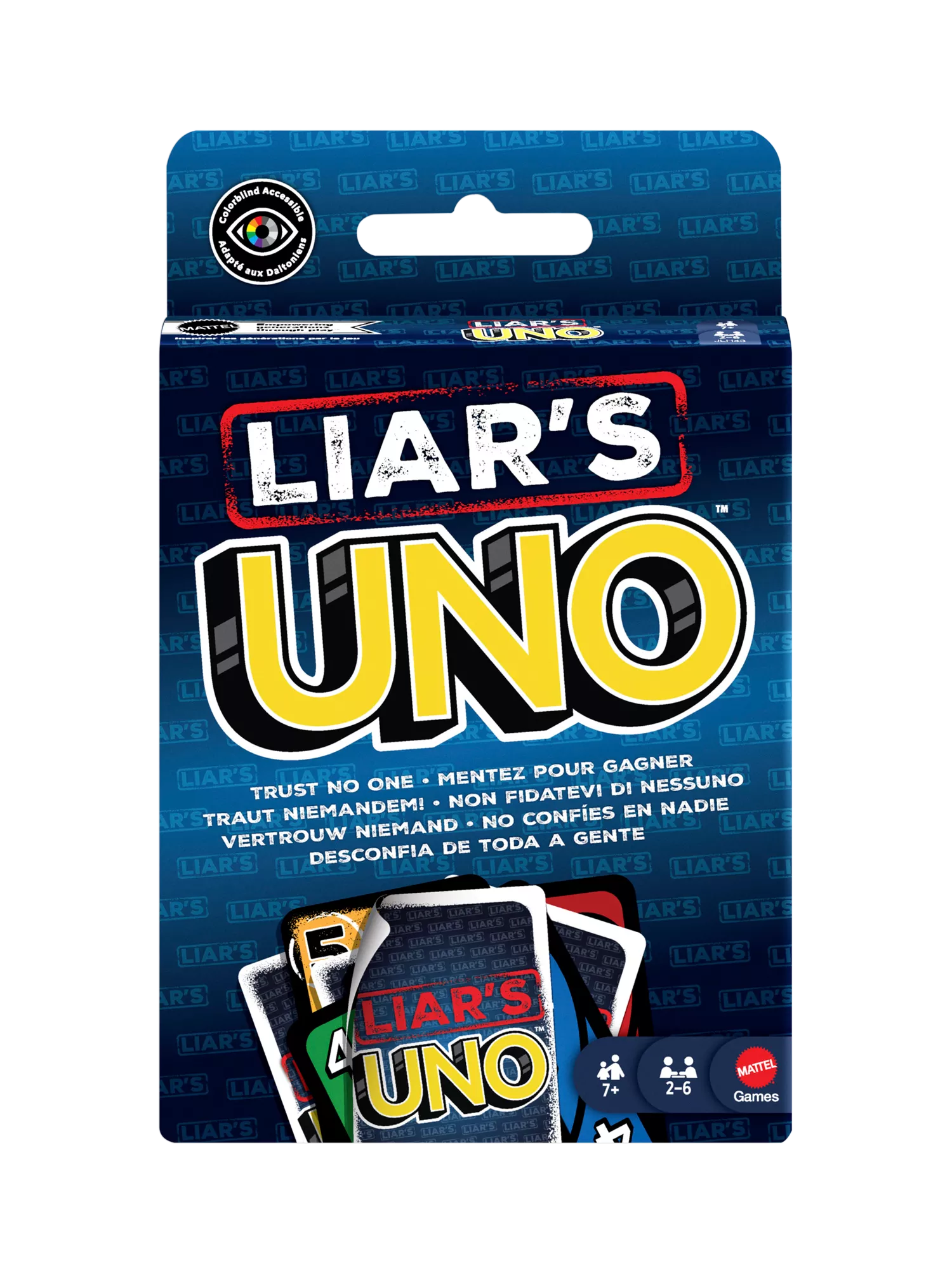 Mattel UNO Liars card game for 2 players (British brand)