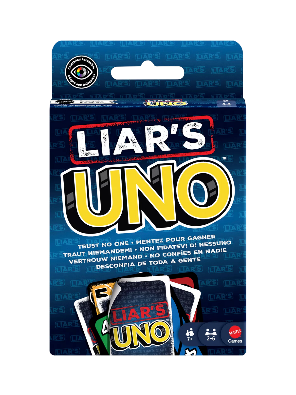Mattel UNO Liars card game for 2 players (British brand)
