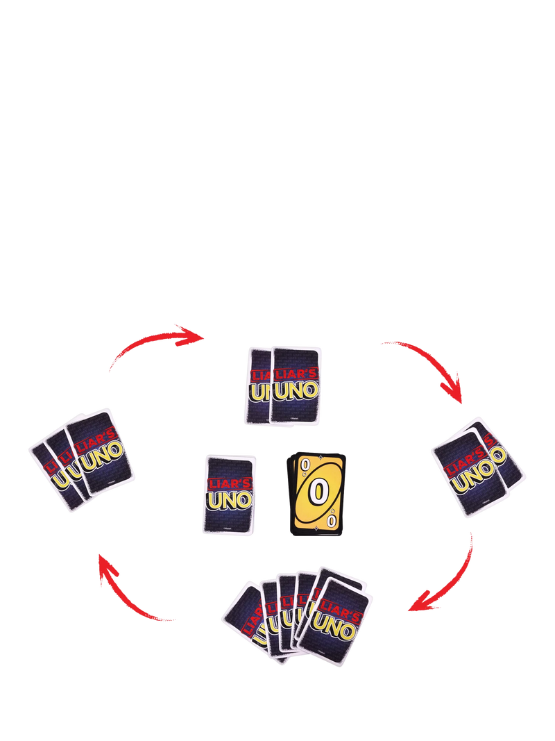 Mattel UNO Liars card game for 2 players (British brand)