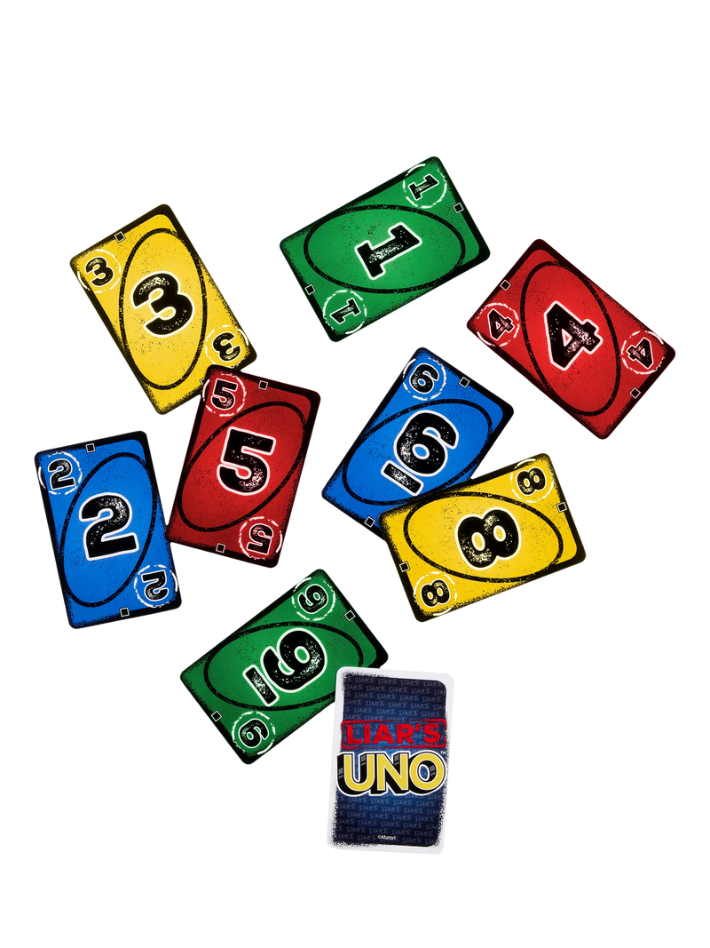 Mattel UNO Liars card game for 2 players (British brand)