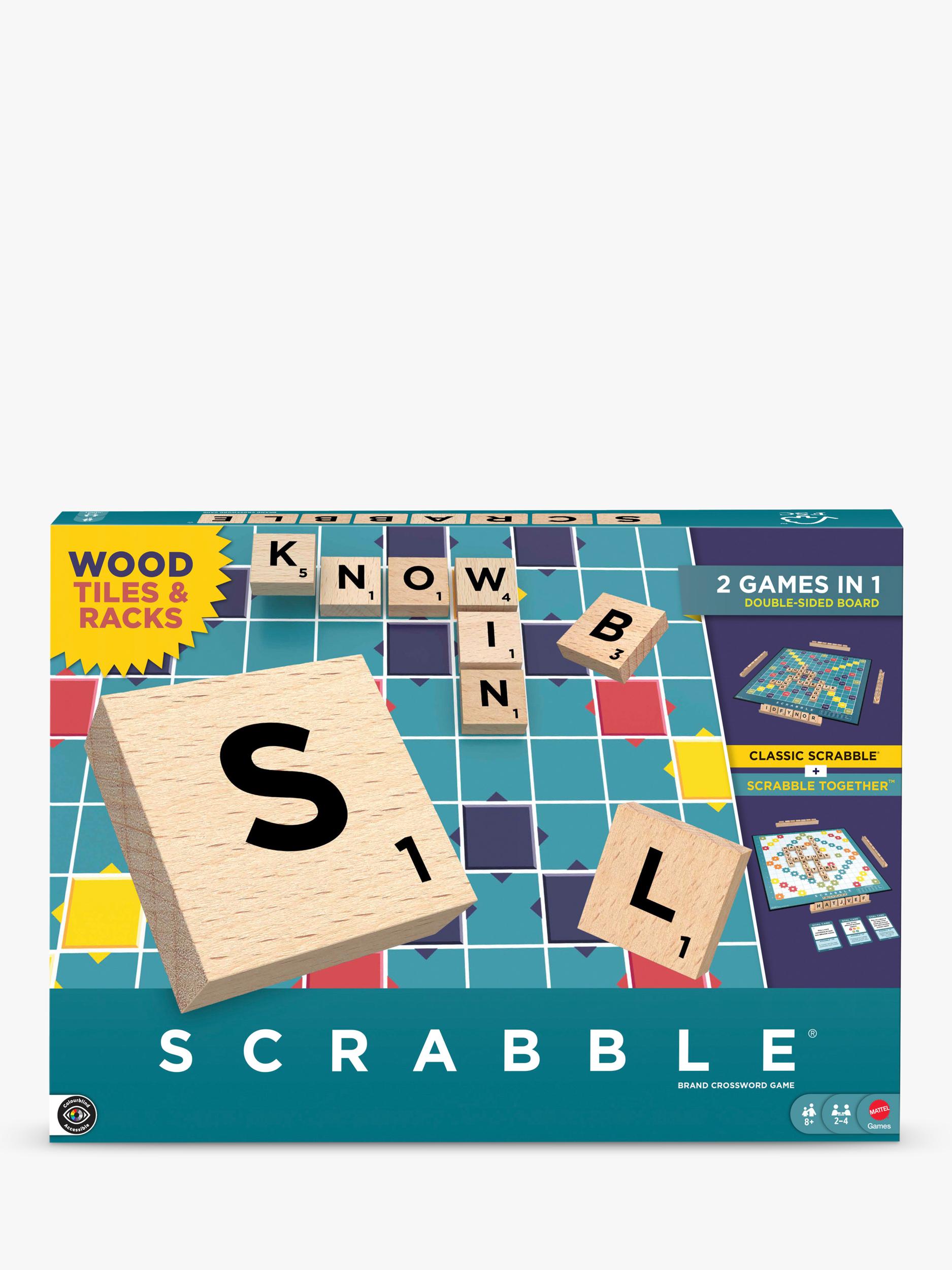 Mattel Scrabble 2-in-1 board game - British product