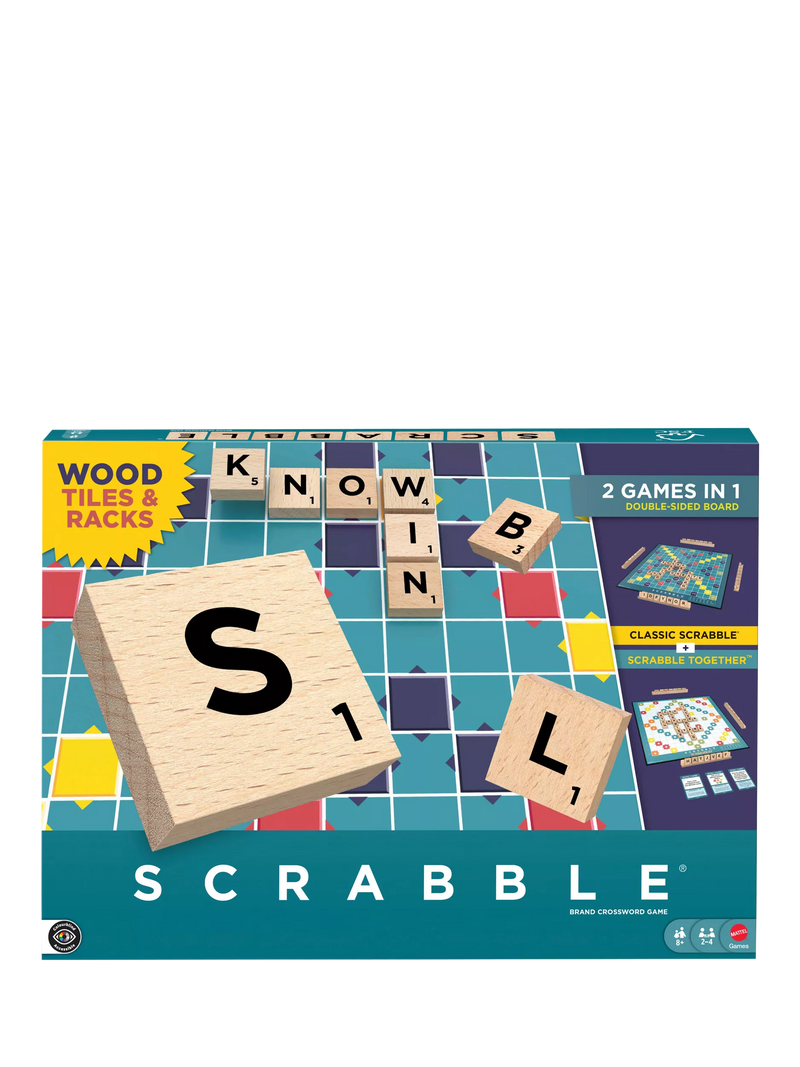 Mattel Scrabble 2-in-1 board game - British product