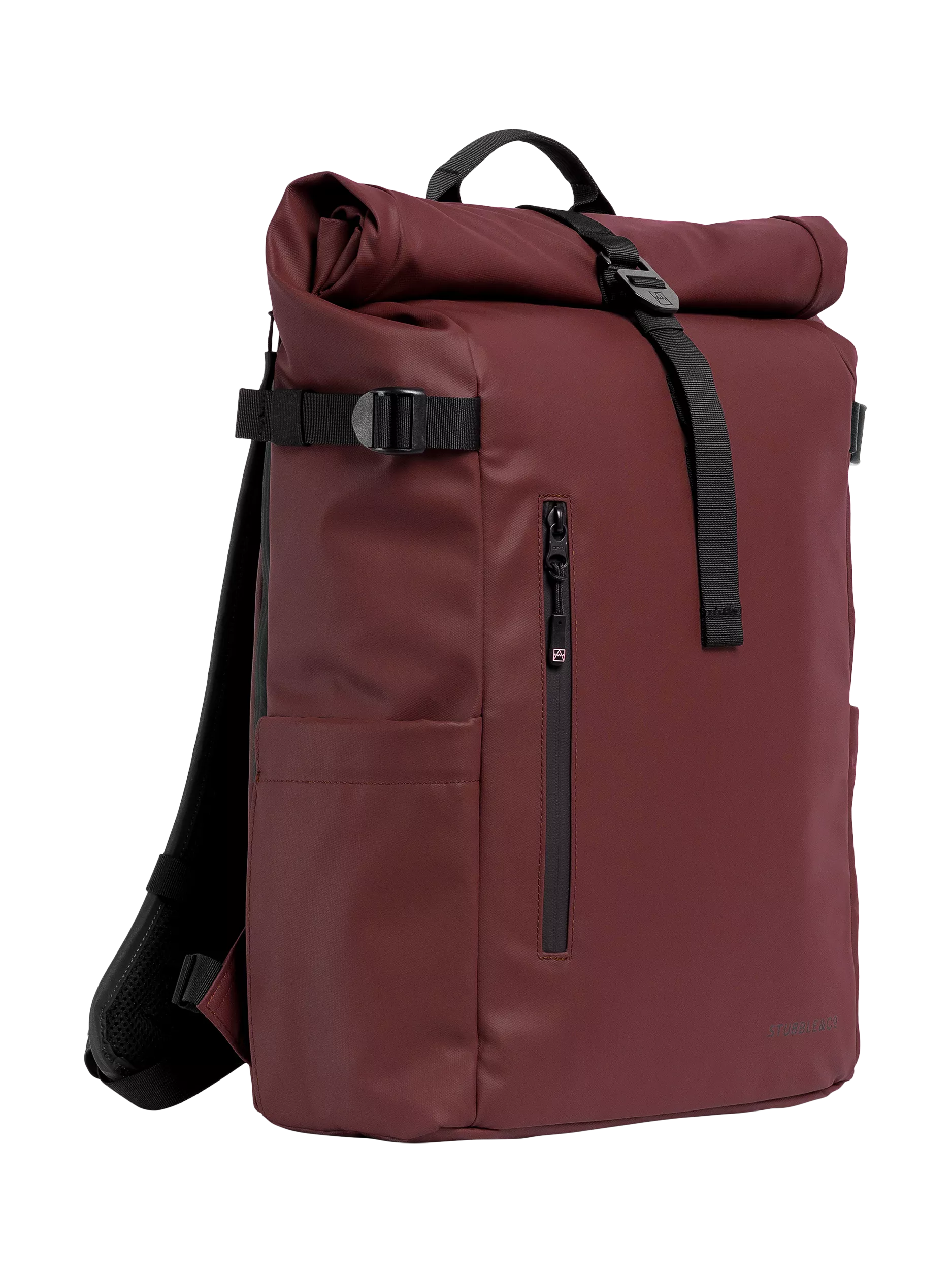 Stubble & Co The Roll Top Backpack, 20L, Garnet Red