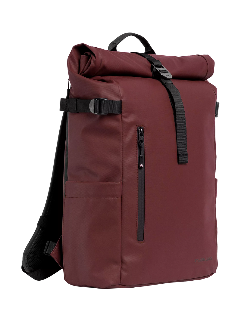 Stubble & Co The Roll Top Backpack, 20L, Garnet Red