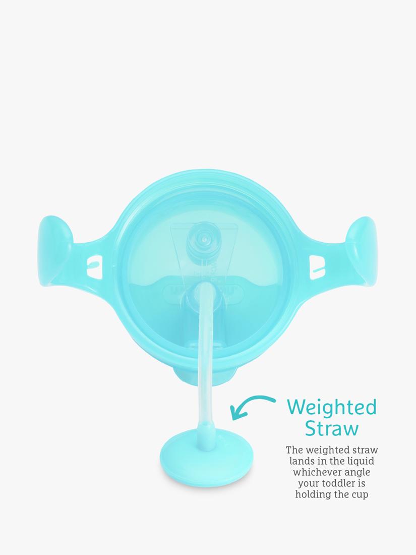 Munchkin weighted straw trainer cup blue green pack of 2, imported from the UK