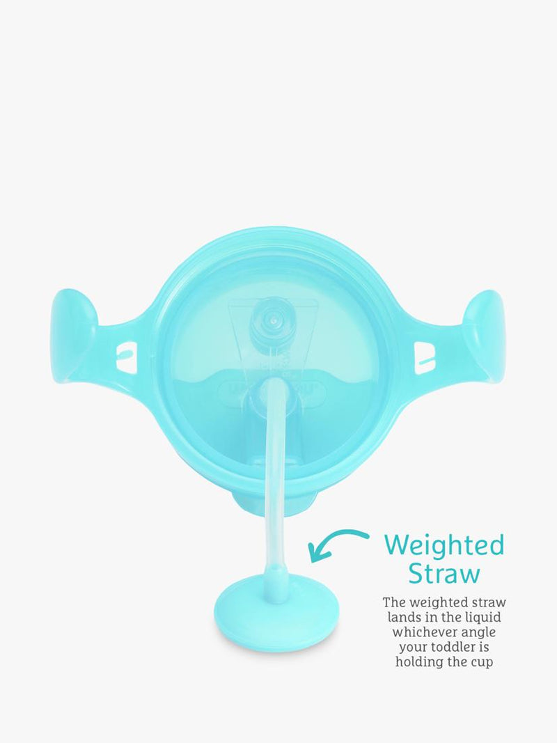 Munchkin weighted straw trainer cup blue green pack of 2, imported from the UK