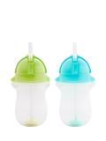 Munchkin weighted straw trainer cup blue green pack of 2, imported from the UK
